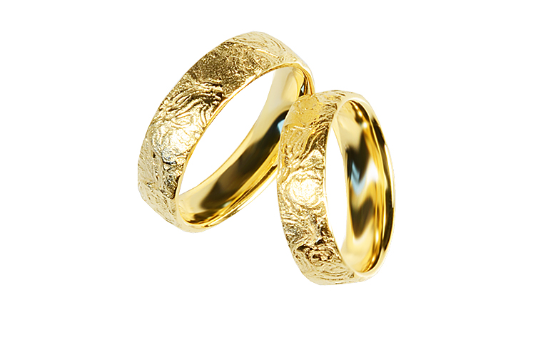 05446+05447-wedding rings, gold 750